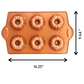 Mini Fluted Tube Pan - 6 Cavity Toxic Free NONSTICK Pan - Organic Premium Coating