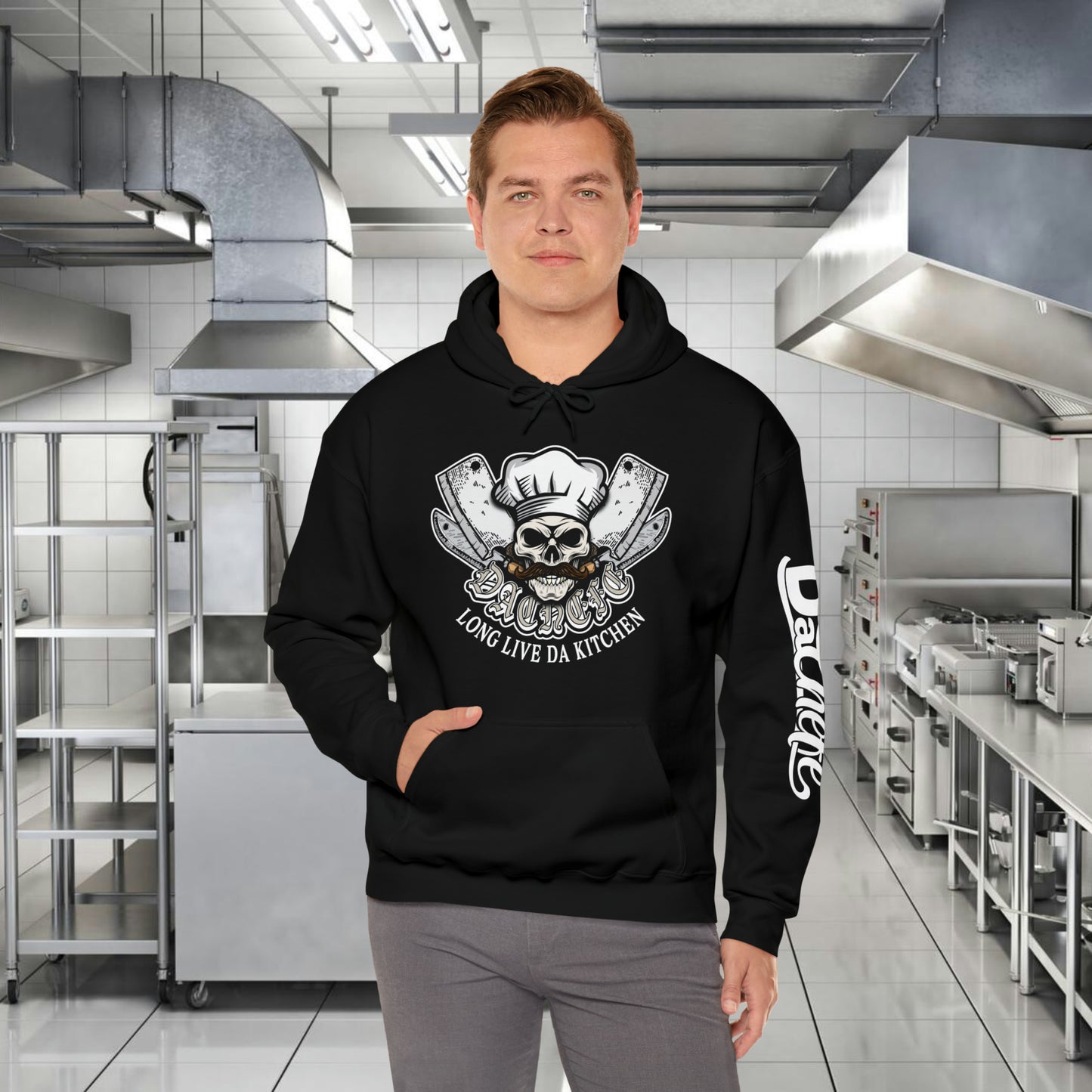 Hells Chef - DaChefe sleeve - Unisex Heavy Blend™ Hooded Sweatshirt