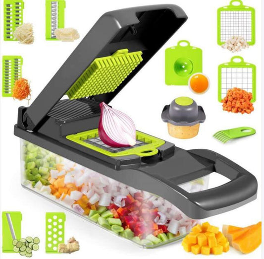 12 In 1 Manual Vegetable Chopper Kitchen Gadgets Food Chopper/Cutter/Slicer