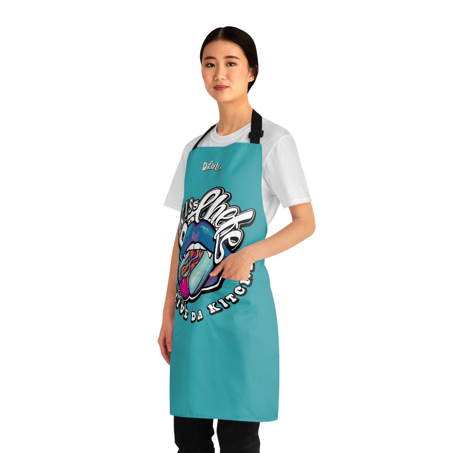 Kiss DaChefe "Sexy Vampire Hotdog" Aqua Apron