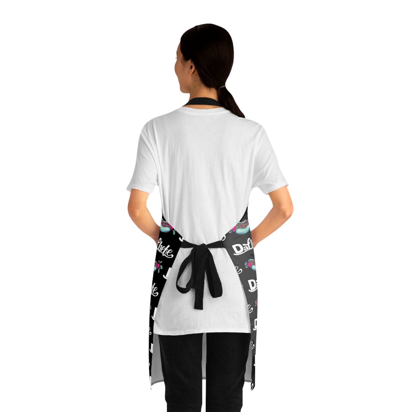 "Da Chefe Logo & Hot Dog" Black All Over Apron