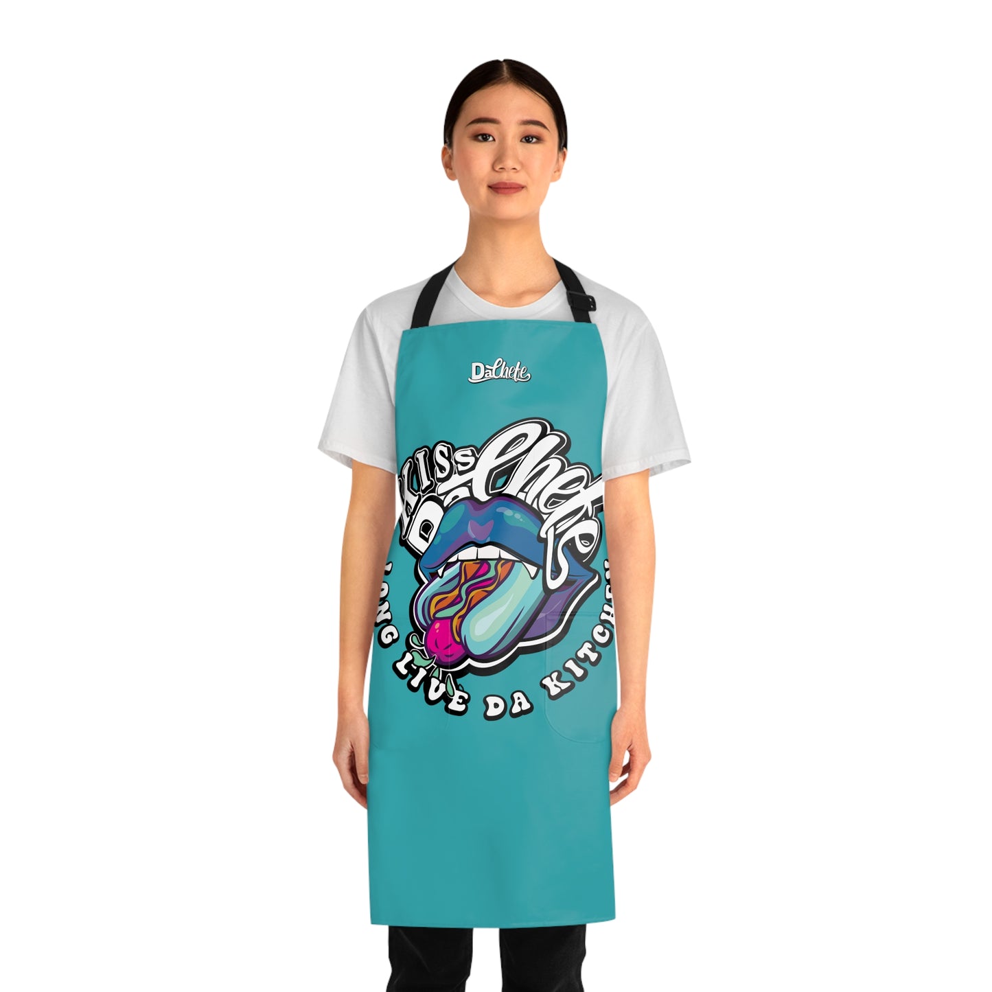 Kiss DaChefe "Sexy Vampire Hotdog" Aqua Apron