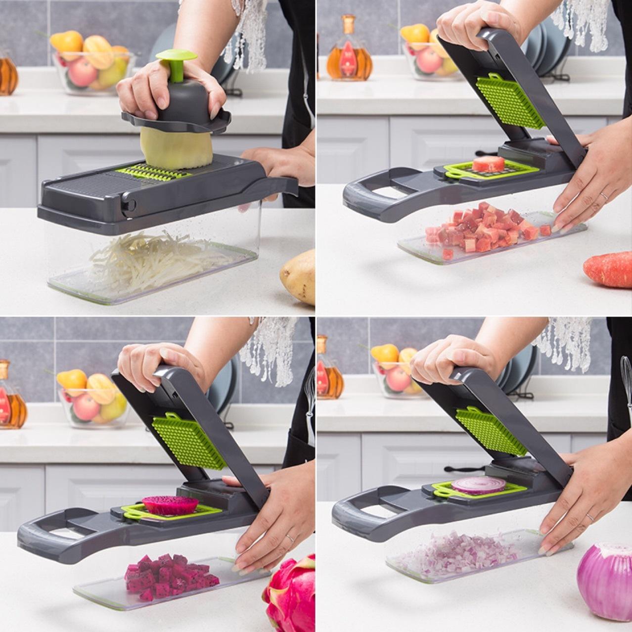 12 In 1 Manual Vegetable Chopper Kitchen Gadgets Food Chopper/Cutter/Slicer